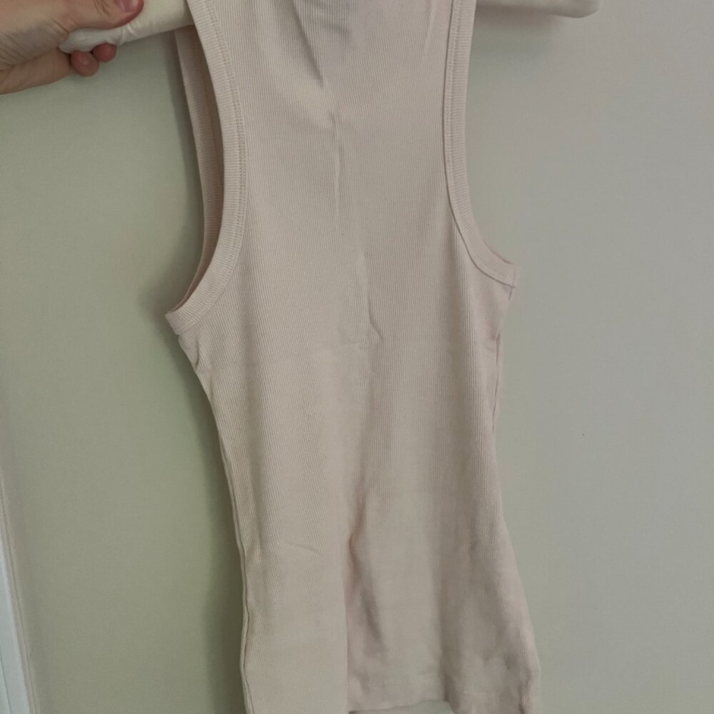 Club Monaco Racerback Ribbed Tank in Light Pink - Picture 5 of 6